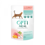 OPTIMEAL&trade; Visavertis konservuotas ėdalas suaugusioms katėms su kalakutiena moliūgų padaže, 85 g