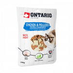 Skanėstai katėms: Ontario kačių vi&scaron;tienos ir menkės dvigubas sumu&scaron;tinis, 50 g.