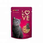 MY LOVE visavertis konservuotas ėdalas kačiukams su vi&scaron;tiena, 85 g