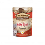 Carnilove Wild Boar Chamomile begrūdis, drėgnas maistas katėms, 85 g