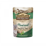 Carnilove Pheasant Raspberry Leaves begrūdis, drėgnas maistas katėms, 85 g