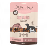 Quattro Jerky Salmon Protein Ba pa&scaron;aro papildas suaugusiems &scaron;unims, 130 g