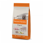 Nature's Variety Original Med/Max Adult Turkey begrūdis, sausas maistas &scaron;unims, 12 Kg
