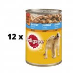 Konserv. &scaron;unų ėdalas PEDIGREE Junior, su vi&scaron;tiena, 400g x 12 vnt. pakuotė