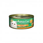 Aatas Cat Tantalizing Tuna-Tilapia begrūdis, drėgnas maistas katėms, 80 g