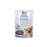 Brit Care Mini Venison fillets in gravy drėgnas i&scaron;rankiems, maistas mažų veislių &scaron;unims, 85 g