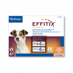 Virbac Effitix S 67 mg/600 mg užla&scaron;inamasis tirpalas &scaron;unims 4-10 kg, N4