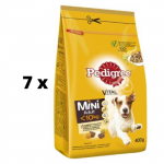 Sausas vi&scaron;tienos ir daržovių ėdalas PEDIGREE suaugusiems mažo dydžio &scaron;unims 400g x 7 pak. pakuotė