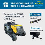 POWERED BY STIGA Limited Edition 12.5 MPS 84 + kablys + priekabėlė Gopart