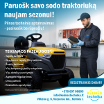 Techninis aptarnavimas (2 cilindrų traktoriukams)