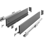 Gtv stalčių sistema AXISPRO PB-AXISPRO-KPL400B, 400mm, H116, 40kg, pilnas i&scaron;traukimo, tyliai užsidaranti, plienas