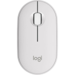 Logitech optinė pelė M350S 910-007013, 4000 DPI, 3 mygtukai, RF belaidis + Bluetooth, balta