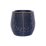 Vazonas WICKER D28x26cm, pilkas, 38073, HOME4YOU