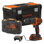 &bdquo;BLACK + DECKER&ldquo; akumuliatorinis gręžtuvas BDCHD18S1KA, 18 voltų