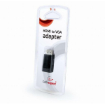 Gembird HDMI į VGA adapteris, AB-HDMI-VGA-001, 1 HDMI prievadas, 1 15pin D-sub prievadas, juodas
