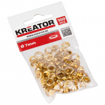 Žiedai kniedėms žalvariniai 7mm (100 vnt.) kniedikliui KRT616105 KREATOR