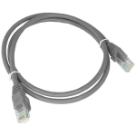 Alantec tinklo kabelis KKU5SZA0.25, 0,25 m, Cat5e, U/UTP, RJ-45, 100 MHz, D klasė, apvalus, PVC, pilkas