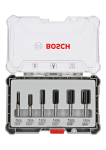 Griovelių frezų komplektas (6 vnt.) 6mm 2607017465 BOSCH