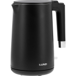 Lund elektrinis virdulys 68206, 1.5l, 1850-2200W, 220-240V, 50-60Hz, IPX0, I klasė, juodas, dvigubų sienelių