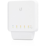 Ubiquiti USW-Flex valdomas jungiklis, 5 x 10/100/1000 PoE, 46 W PoE biudžetas, automatinis aptikimas, VLAN palaikymas