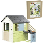 Smoby Vaikų sodo namelis Pretty 7600810738, 145x110x127cm, 24 mėnesiai, 17 virtuvės reikmenų, plastikas, anti-UV danga