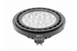 LED lemputė, AG, ES111, GU10, 12.5W, 1100 Lm, 4000K, 40&deg;, juoda LD-ES111NW13W40-10 GTV