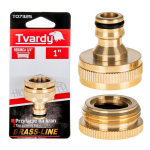 Tvardy 1" čiaupo jungtis su 3/4" reduktoriumi T07325, 1" moteri&scaron;ka sriegis, 3/4" reduktorius, žalvarinė konstrukcija, O-žiedas