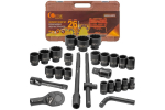 Smūginių įrankių rinkinys, FORSTIME, FT-68262-9MPB, 26 vnt., 3/4" ir 1" (17-65 mm), metalinėje dėžėje