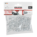 Kniedės KREATOR KRTH62703 4,0x6,4mm 100 vnt
