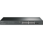 TP-Link TL-SG2218P tinklo komutatorius JetStream 16&times; Gigabit PoE+ 150 W 2&times; SFP VLAN QoS IGMP Snooping Juoda