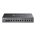 TP-Link Omada ER7212PC 3-in-1 gigabit VPN mar&scaron;rutizatorius su PoE+ jungikliu ir valdikliu 8&times; Gigabit LAN 4&times; WAN Juodas