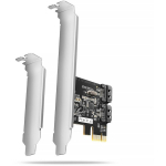 Axagon PCIe 2x SATA 6G valdiklis PCES-SJ2, 2 SATA 6 Gb/s, JMicron lustas, laikiklis įtrauktas