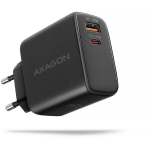 Axagon sieninis įkroviklis ACU-PQ45 45W, 2xUSB-A, 1xUSB-C, 100-240V, greitas įkrovimas, juodas, energijos apsauga