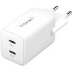 Intenso maitinimo adapteris 7804012, 2x USB-C, 100-240 V, 40 W, greitas įkrovimas, baltas