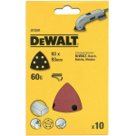 Dewalt &Scaron;lifavimo popierius DT3091-QZ 93mm x 93mm 60G 10 vnt, E svoris, aliuminio oksidas, dervos ri&scaron;iklis, perforuotas