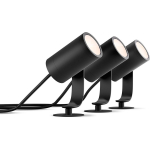 Philips Hue Lily lauko &scaron;viestuvas 8718696167960, 3x8W, 24V, 600lm, 2000-6500K, juodas, matinė