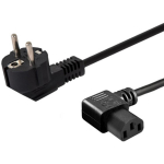 SAVIO CL-115 maitinimo laidas, Schuko kampinis (M)&ndash;IEC C13, 1,2 m, juodas, 3 kontaktų, 3x0,75 mm&sup2;, 230V~, 3A
