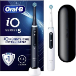 Oral-B elektrinis dantų &scaron;epetėlis iO Series 5 Duo 4210201415121, juodas, baltas, slėgio kontrolė, kelioninis dėklas, 2 rankenos