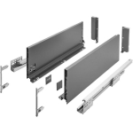 Gtv stalčių sistema AXISPRO PB-AXISPRO-KPL300C, 300mm, 168mm, 40kg, pilnas i&scaron;traukimo, tyliai užsidarantys, plienas, antracitas