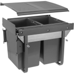 Gtv &scaron;iuk&scaron;lių dėžė PB-45-MF2X20-60A, 2x20l, 450mm, pilnas i&scaron;traukimas, priekinis tvirtinimas, antracitas