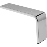 Gtv baldų koja MODERN D4 NM-MDN-D4-01, 130mm, 235x60mm, chromuotas plienas, plastikinė slankiklis, varžtinis tvirtinimas, 7mm