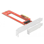 Delock PCIe x4 į 1xM.3 NF1 lizdo adapteris 90401, PCIe, NVMe, C13/C14, apvalus kabelis, raudonas, vidinis