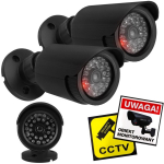Cee netikra kamera IR1800 BT, 2 vnt., 2xAA, IP44, ABS, juoda, LED diodai, stebėjimo ženklai