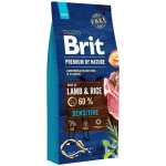 Brit Premium by Nature Sensitive Lamb su ryžiais, AMABEZKAR3544, 15kg, 27% baltymų, 14% riebalų, 2% skaidulų, 7% pelenų