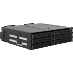 Icy Dock ToughArmor MB118VP-B, i&scaron;orinis 5,25 colio rėmas, 6x U.2, U.2/U.3 NVMe iki 9,5mm, PCIe 4.0, SlimSAS SFF-8654, 64Gbps