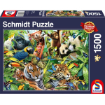 Schmidt Spiele Dėlionė 57385, 1500 dalių, 84,6x59,8 cm, matinis, be atspindžių, gyvūnų motyvas, nuo 12 metų