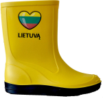 Paliutis Guminiai batai 5129300, 30, PVC, geltoni, vaikams, tekstilės pamu&scaron;alas, atsparūs vandeniui, 2 vnt.