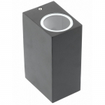 Fasado &scaron;viestuvas TIAGO KW, GU10, 2x35W, IP54, juodas; LD-TIAGOGU10D-20KW GTV