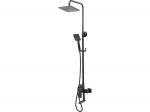 Fala Du&scaron;o kolona RETRO BLACK 3 75818, 95-130cm, 2 skylės, 20cm du&scaron;o galvutė, 1.5m du&scaron;o žarna, žalvaris