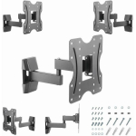 Gembird sieninis laikiklis WM-42ST-01, palaiko 23-42'' televizorius, VESA 100 x 100-200 x 200 mm, 20 kg, 180&deg; sukimas